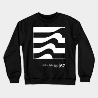 Wave / Minimal Style Graphic Artwork Design Crewneck Sweatshirt